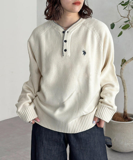 【U.S. POLO ASSN.】亨利領針織衫