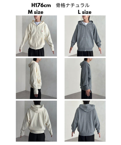 【U.S. POLO ASSN.】衛衣風針織拉鍊連帽衫