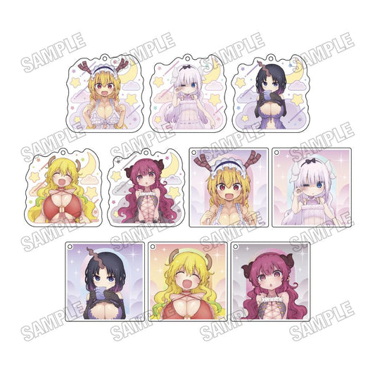 《小林家的龍女僕》全新繪製亞克力鑰匙扣收藏【睡裙版】【全套BOX／10個裝】