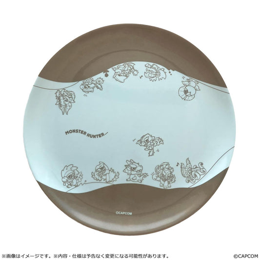 《怪物獵人物語》_Q版圖案三聚氰胺餐盤 薄荷色