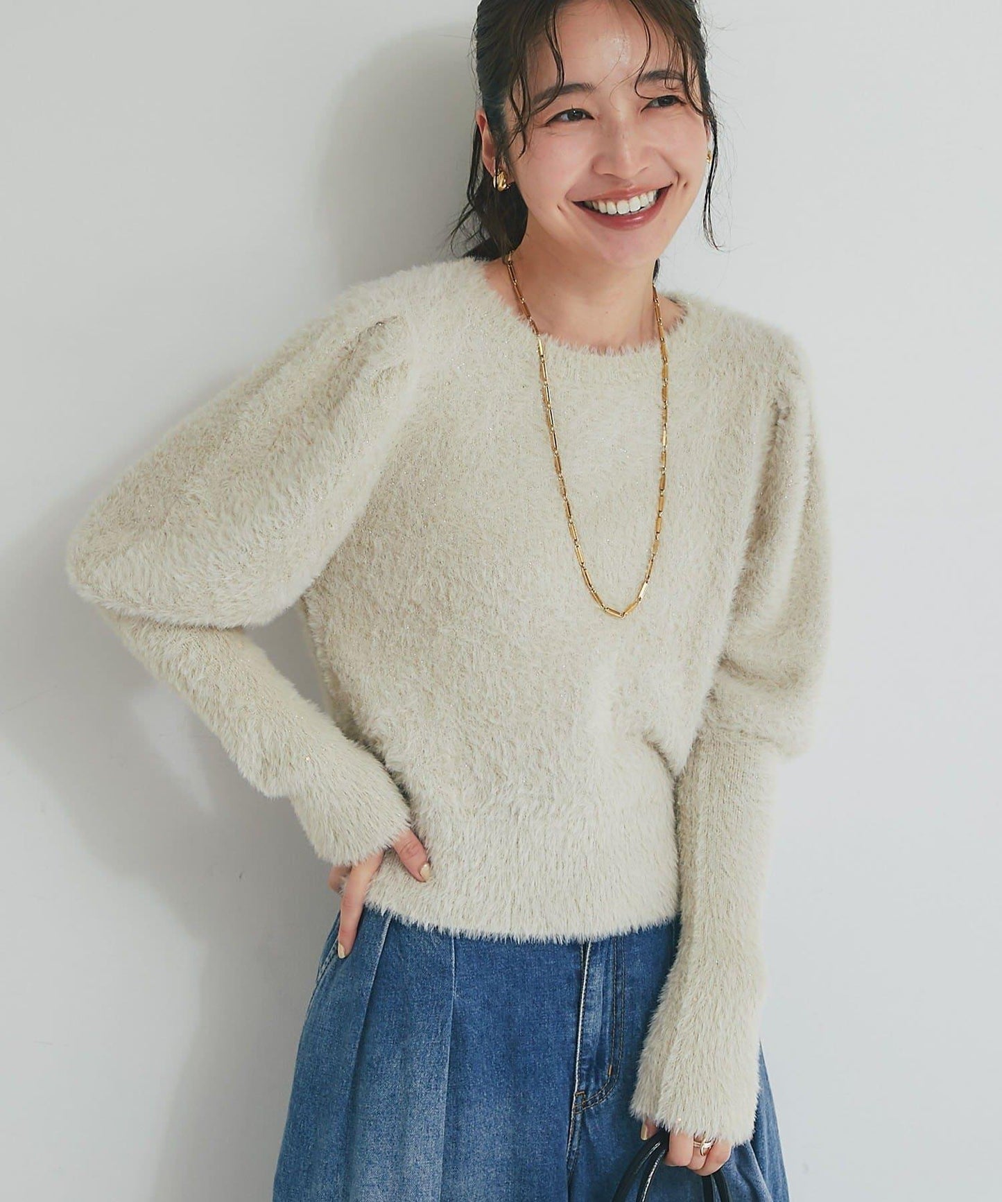 花朵亮片羽毛針織衫