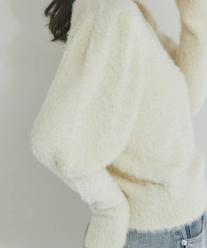 花朵亮片羽毛針織衫