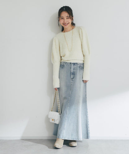 花朵亮片羽毛針織衫