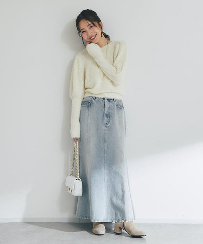 花朵亮片羽毛針織衫