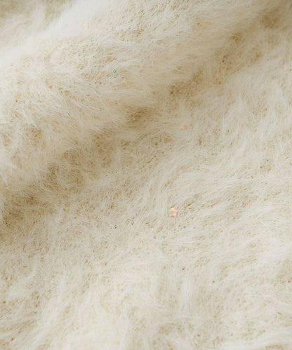 花朵亮片羽毛針織衫