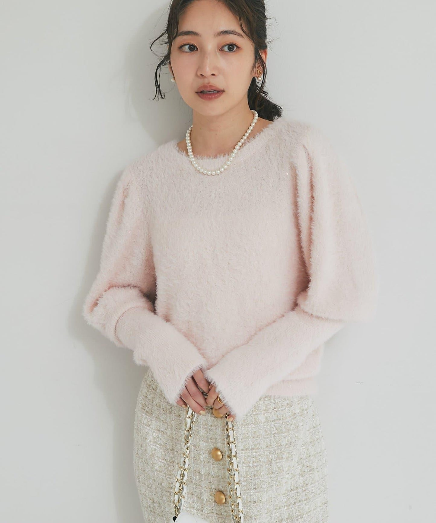 花朵亮片羽毛針織衫