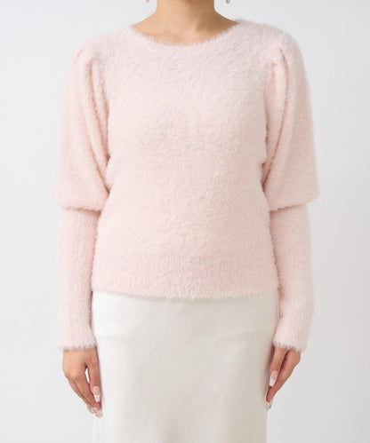 花朵亮片羽毛針織衫