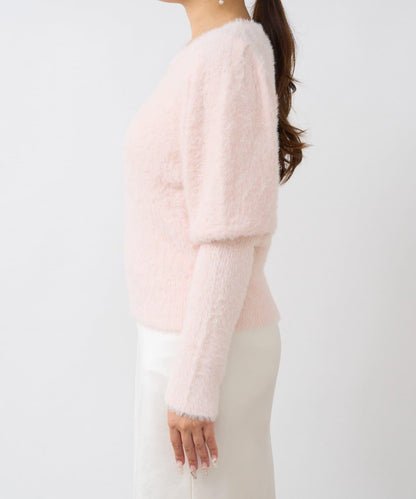 花朵亮片羽毛針織衫