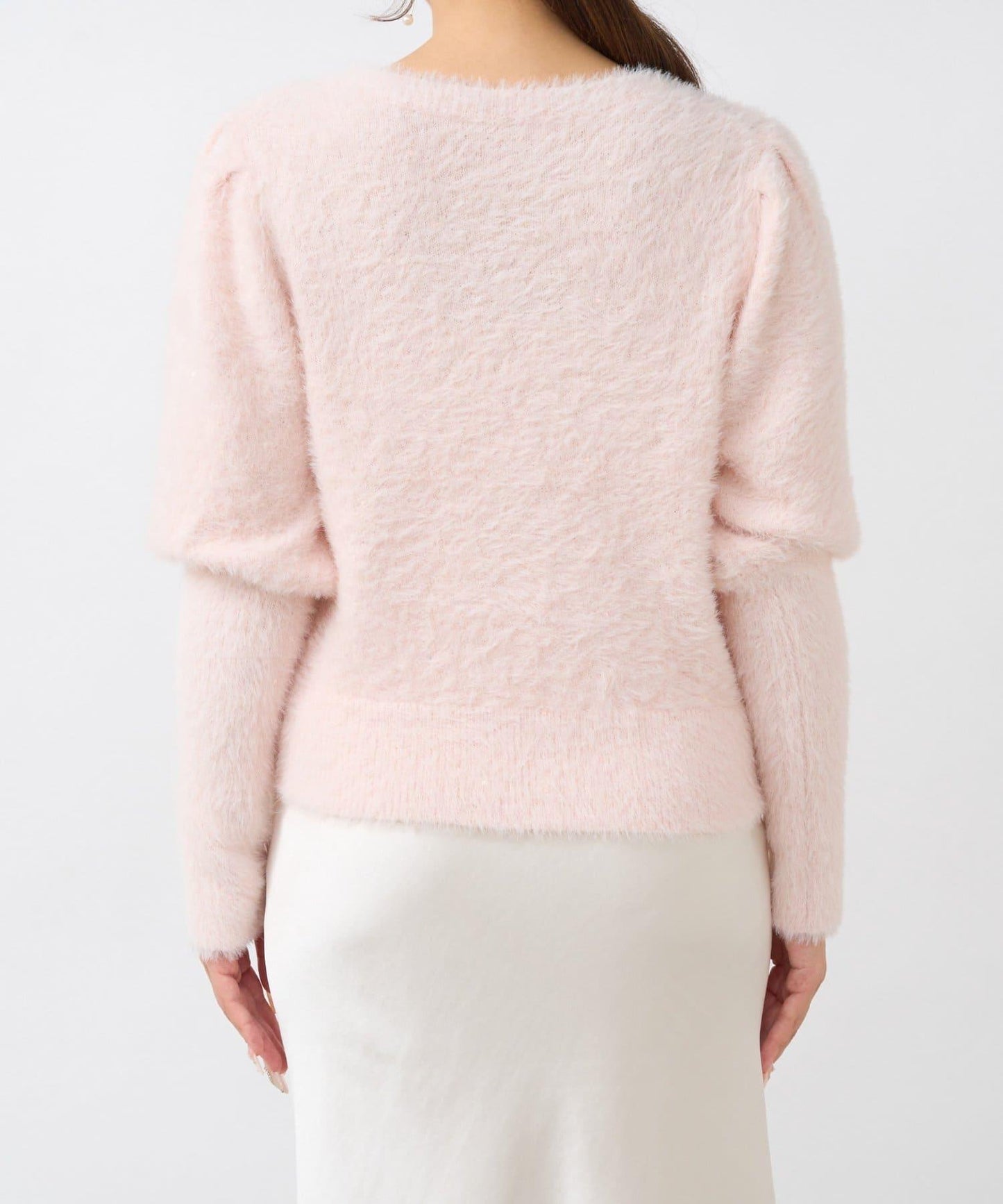 花朵亮片羽毛針織衫