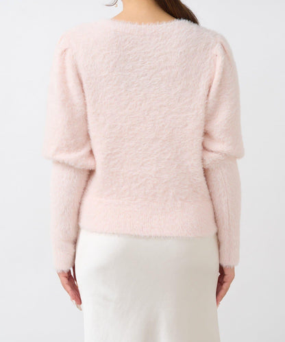 花朵亮片羽毛針織衫