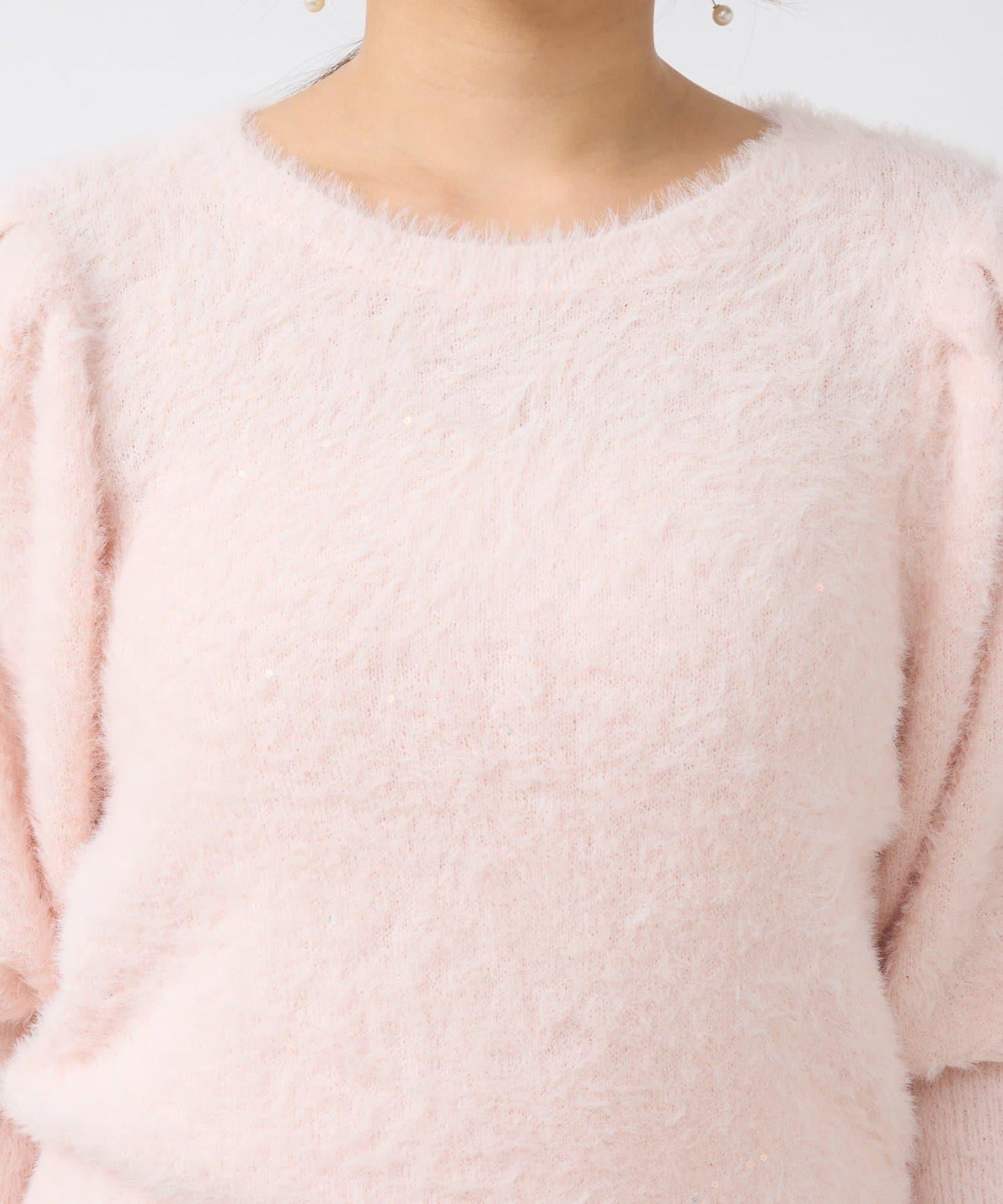 花朵亮片羽毛針織衫