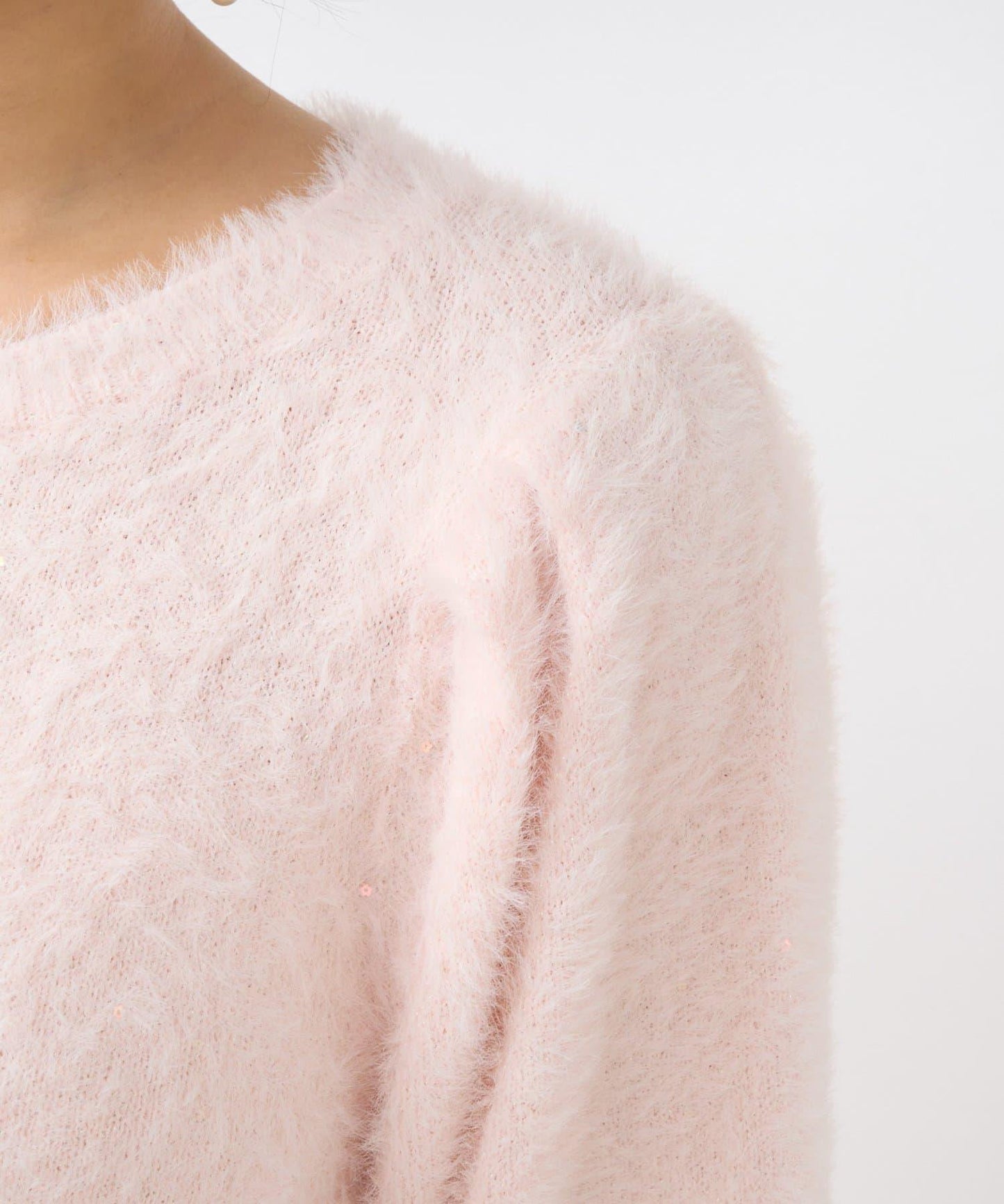 花朵亮片羽毛針織衫