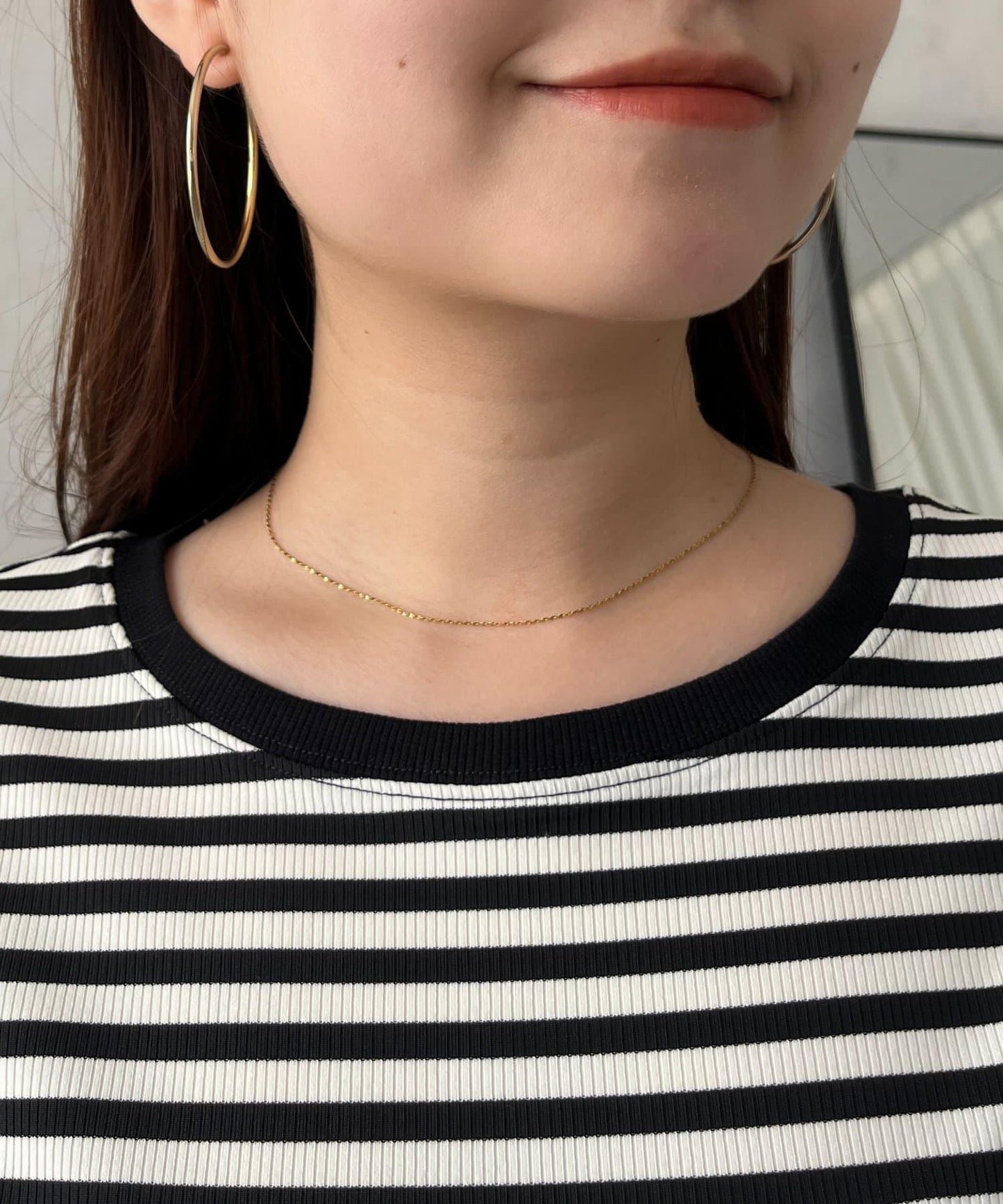 愛心刺繡條紋長袖T恤