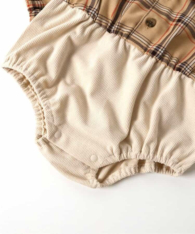 格紋連體嬰兒服