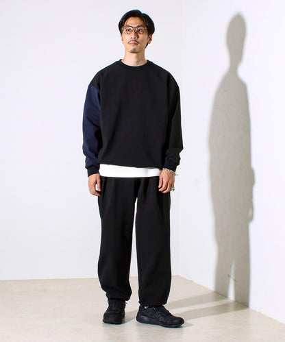 【拼色袖口點綴】針織拼色袖套頭衫