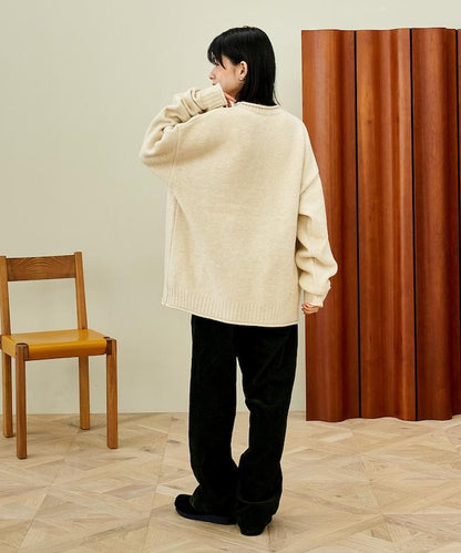 帶口袋針織套頭衫