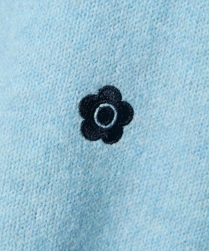 領口線條 單點刺繡 針織POLO衫