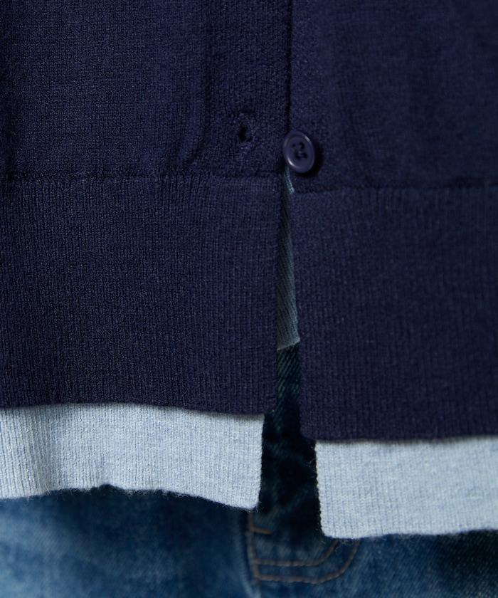 單點刺繡疊穿風針織開衫