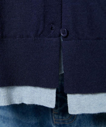 單點刺繡疊穿風針織開衫