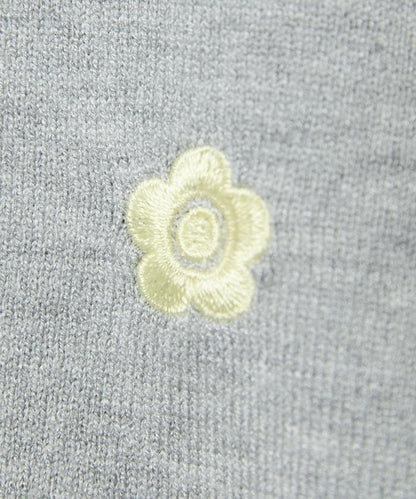 單點刺繡疊穿風針織開衫