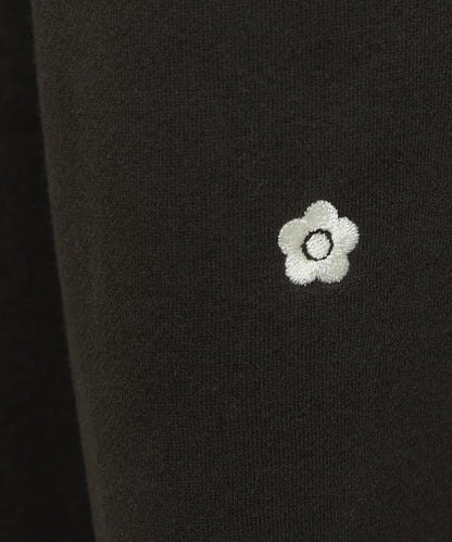 花卉圖案刺繡抽繩寬鬆衛褲