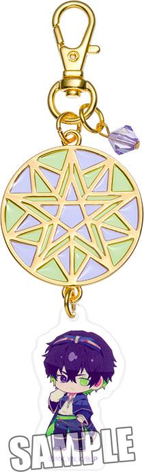 《藍色監獄》彩繪玻璃風鑰匙扣 奧利瓦·愛空 星座Ver.