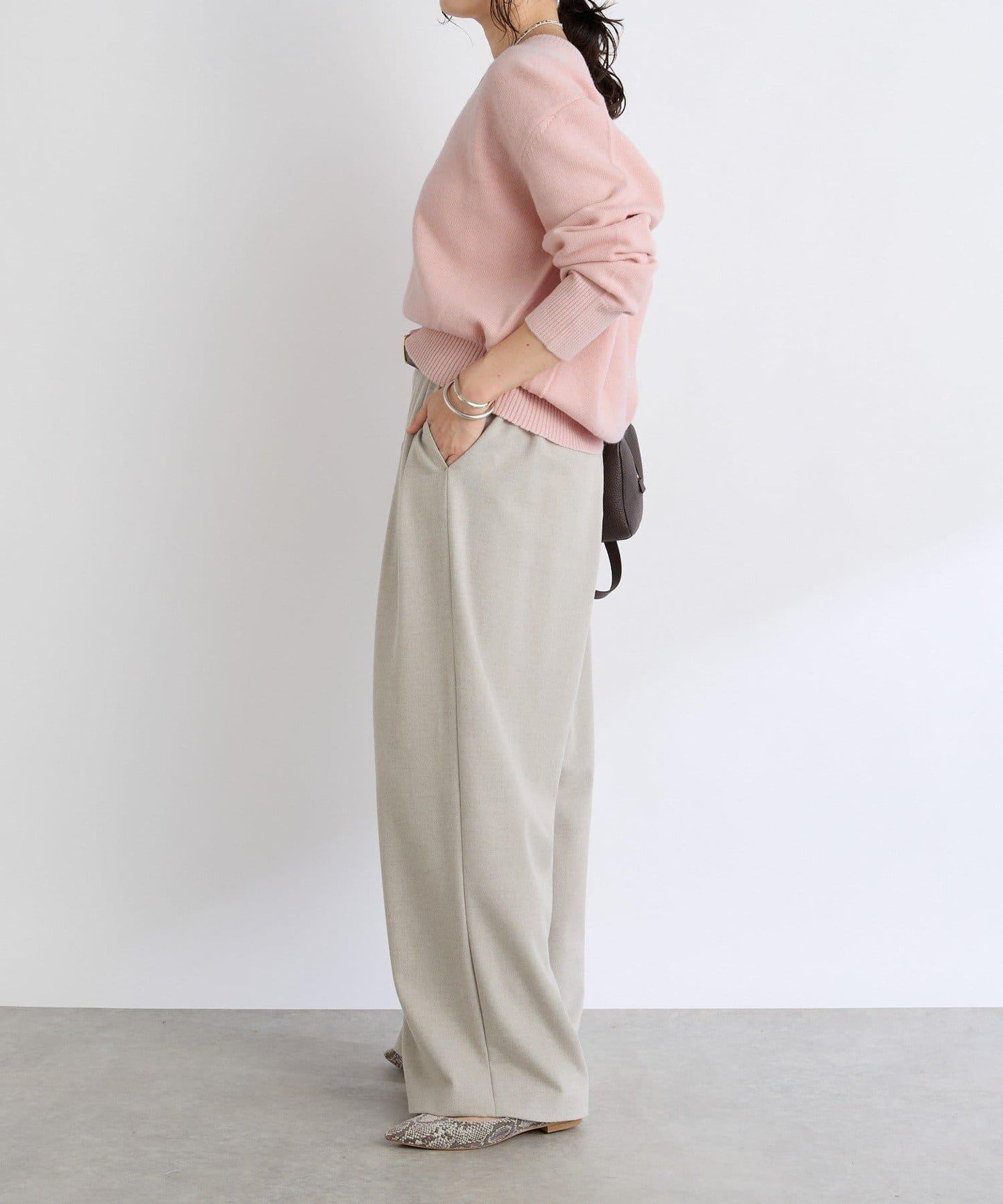 【顯瘦款】保暖打褶寬腿西裝褲/預計10月下旬發貨