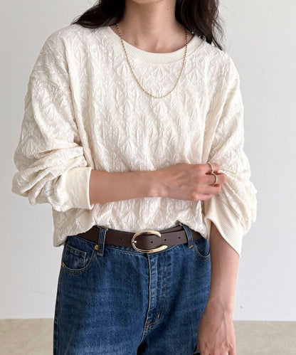【人氣爆款！春季即刻售罄單品】彈力蕾絲套頭衫