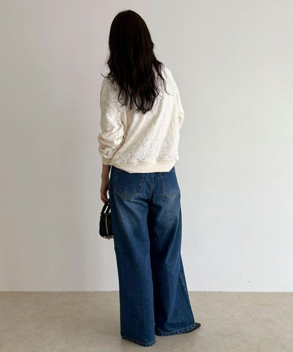 【人氣爆款！春季即刻售罄單品】彈力蕾絲套頭衫