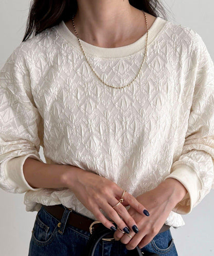 【人氣爆款！春季即刻售罄單品】彈力蕾絲套頭衫