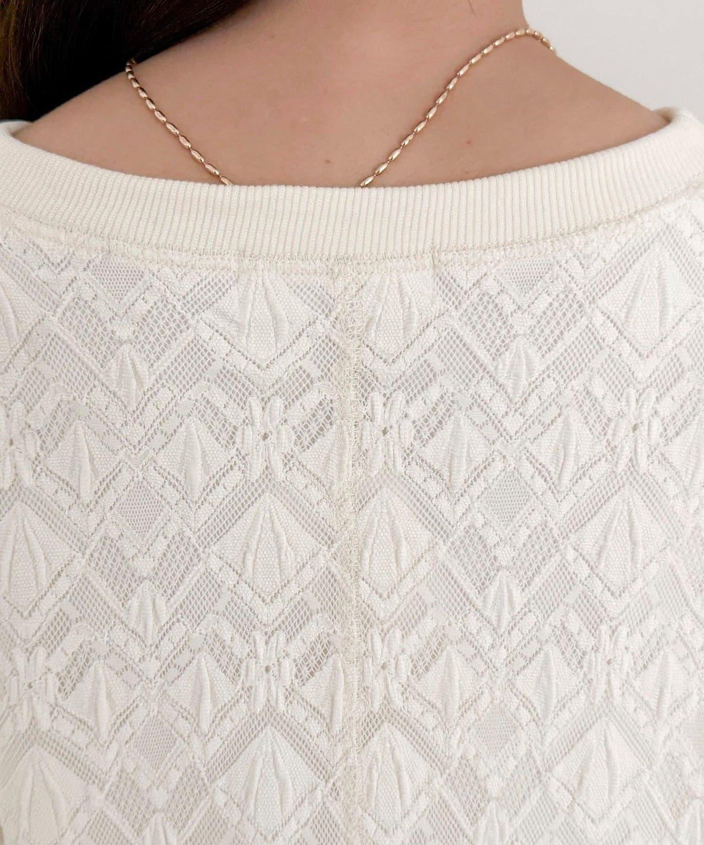 【人氣爆款！春季即刻售罄單品】彈力蕾絲套頭衫