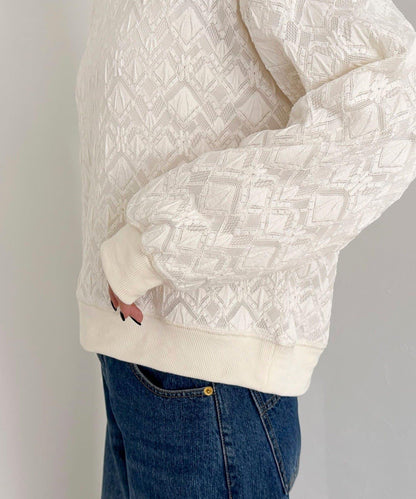 【人氣爆款！春季即刻售罄單品】彈力蕾絲套頭衫