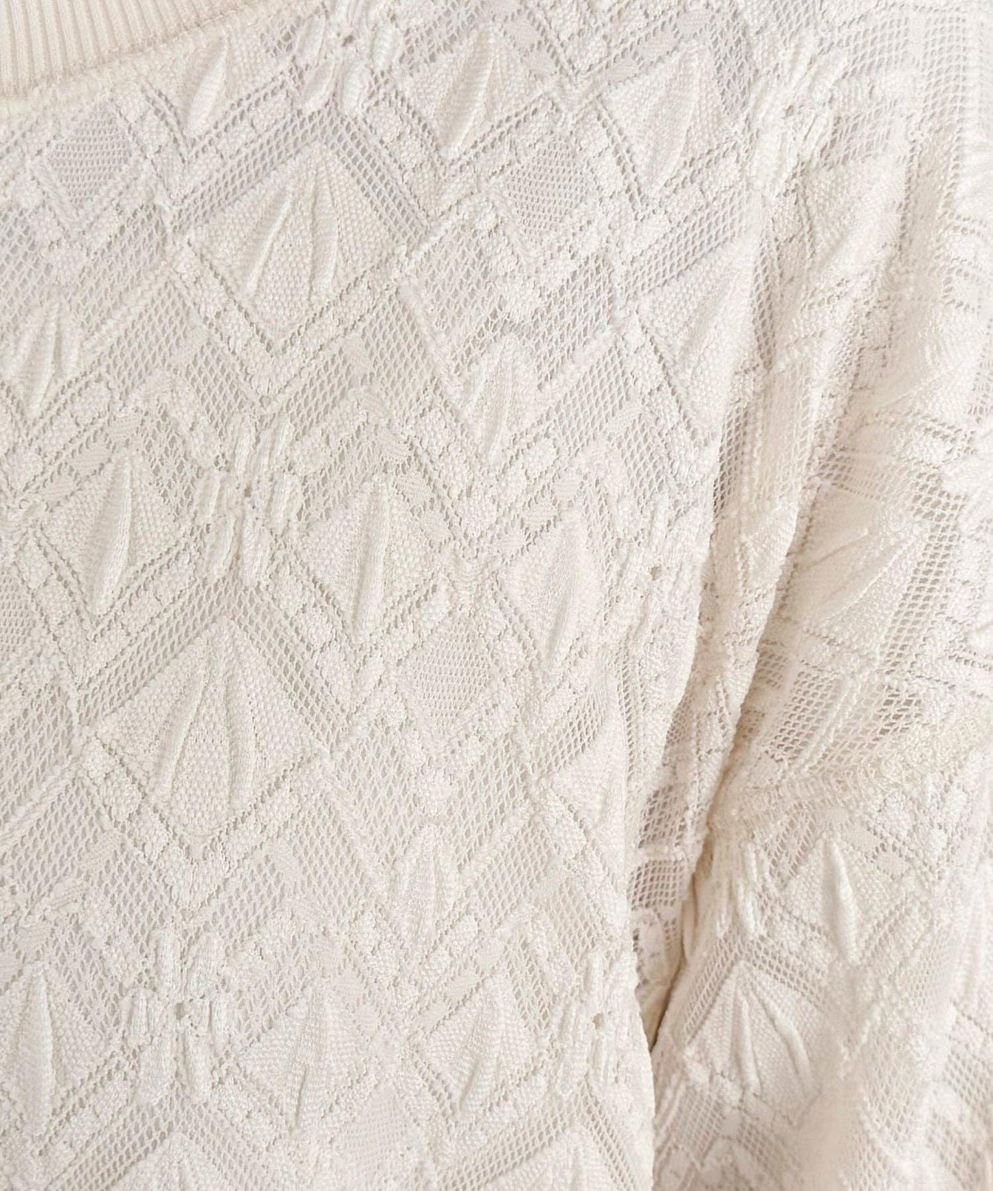 【人氣爆款！春季即刻售罄單品】彈力蕾絲套頭衫