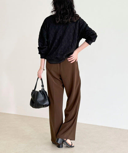 【人氣爆款！春季即刻售罄單品】彈力蕾絲套頭衫