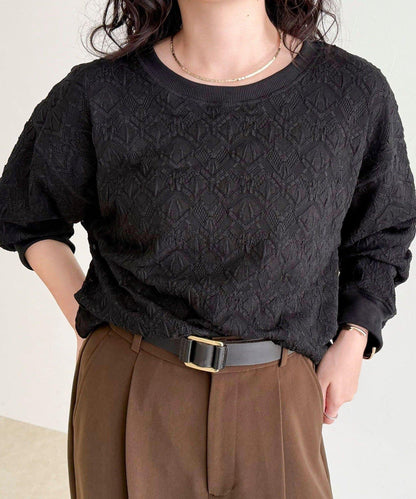 【人氣爆款！春季即刻售罄單品】彈力蕾絲套頭衫