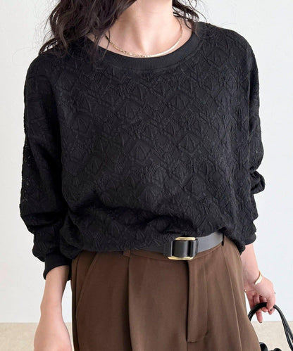 【人氣爆款！春季即刻售罄單品】彈力蕾絲套頭衫