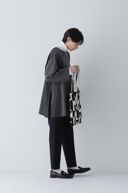 布帛拼接針織開衫