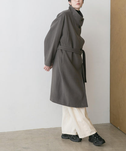 Super 100羊毛立領大衣