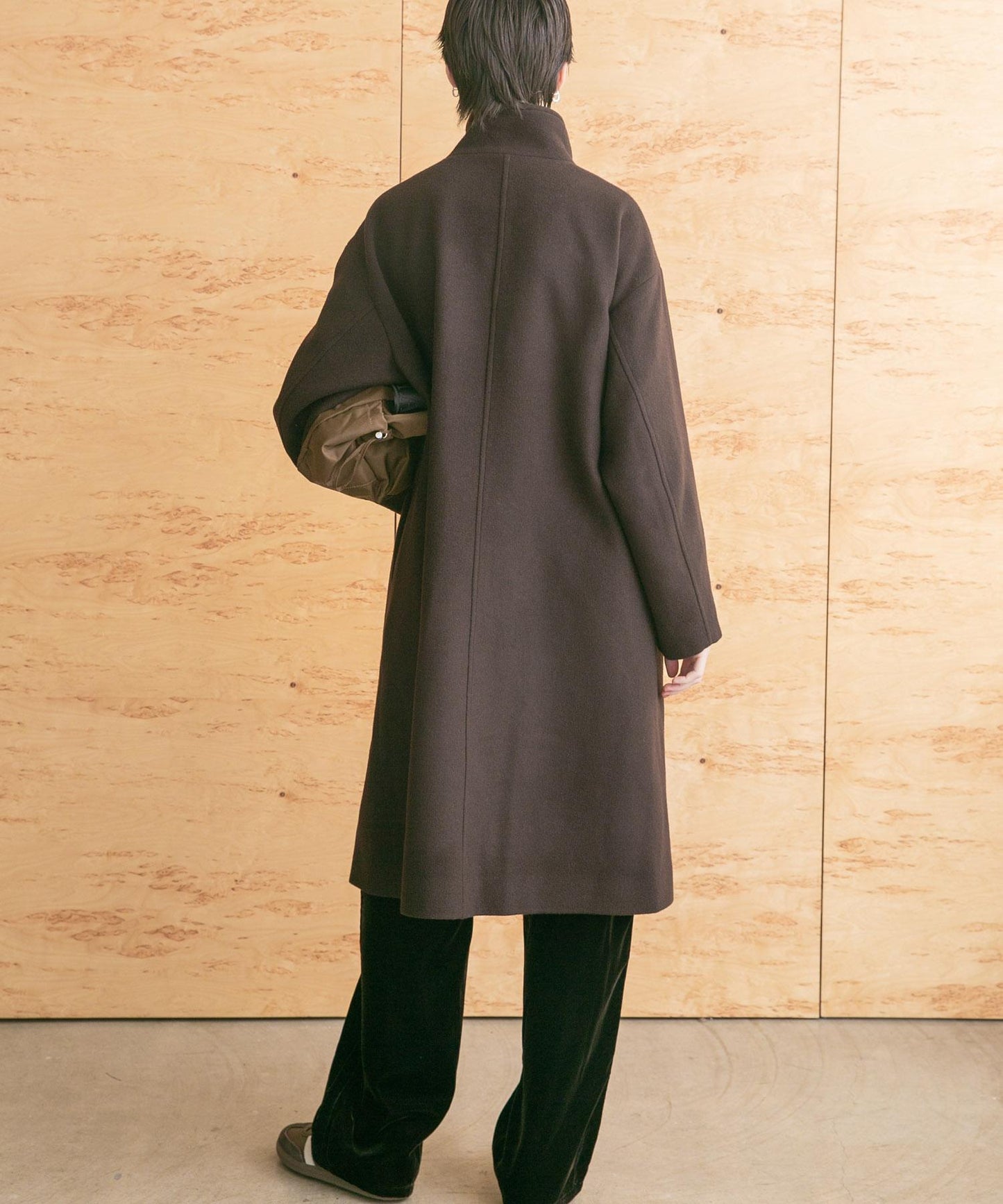 Super 100羊毛立領大衣