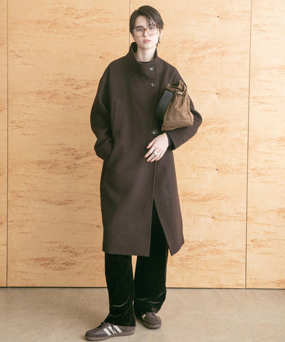 Super 100羊毛立領大衣