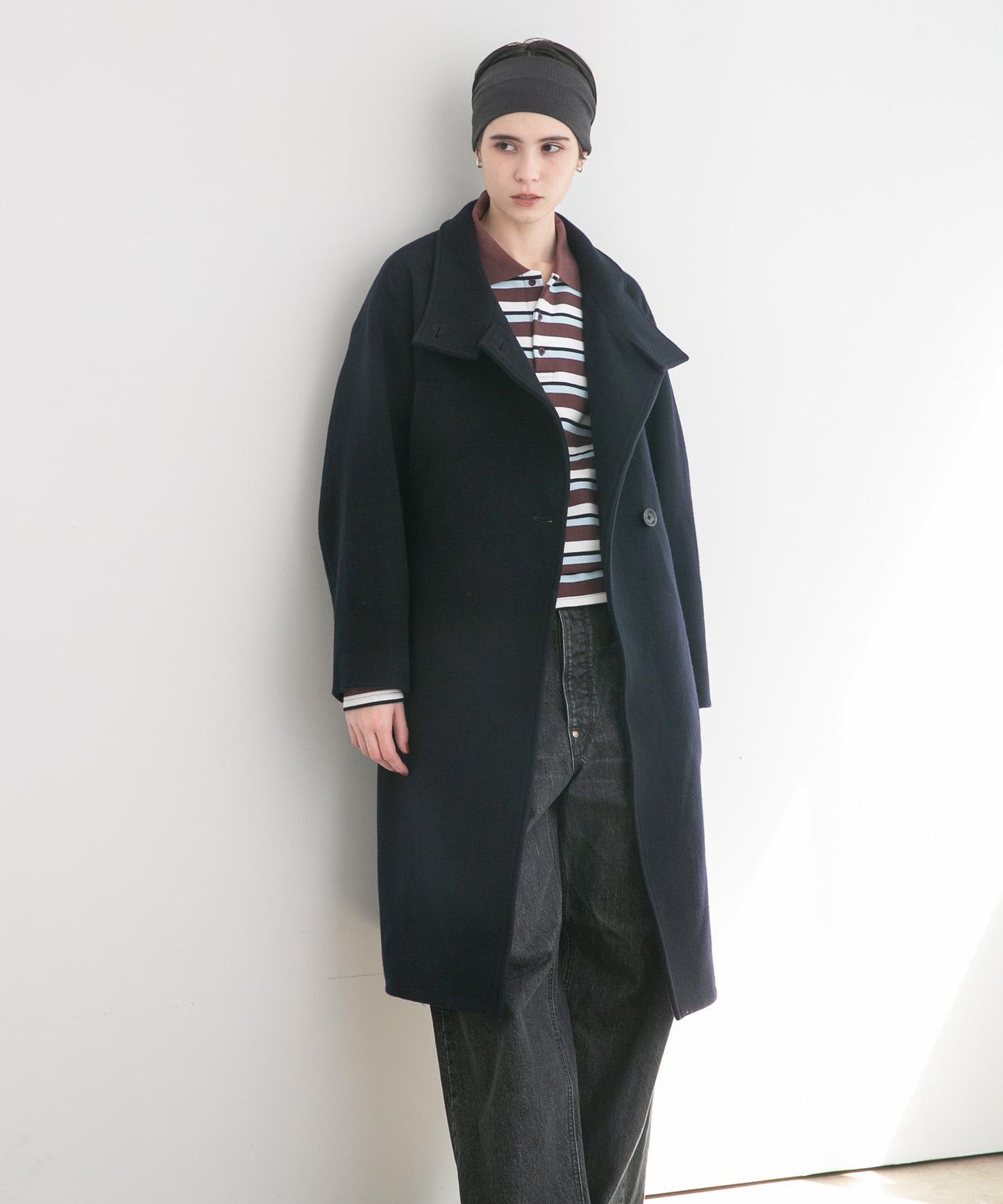 Super 100羊毛立領大衣