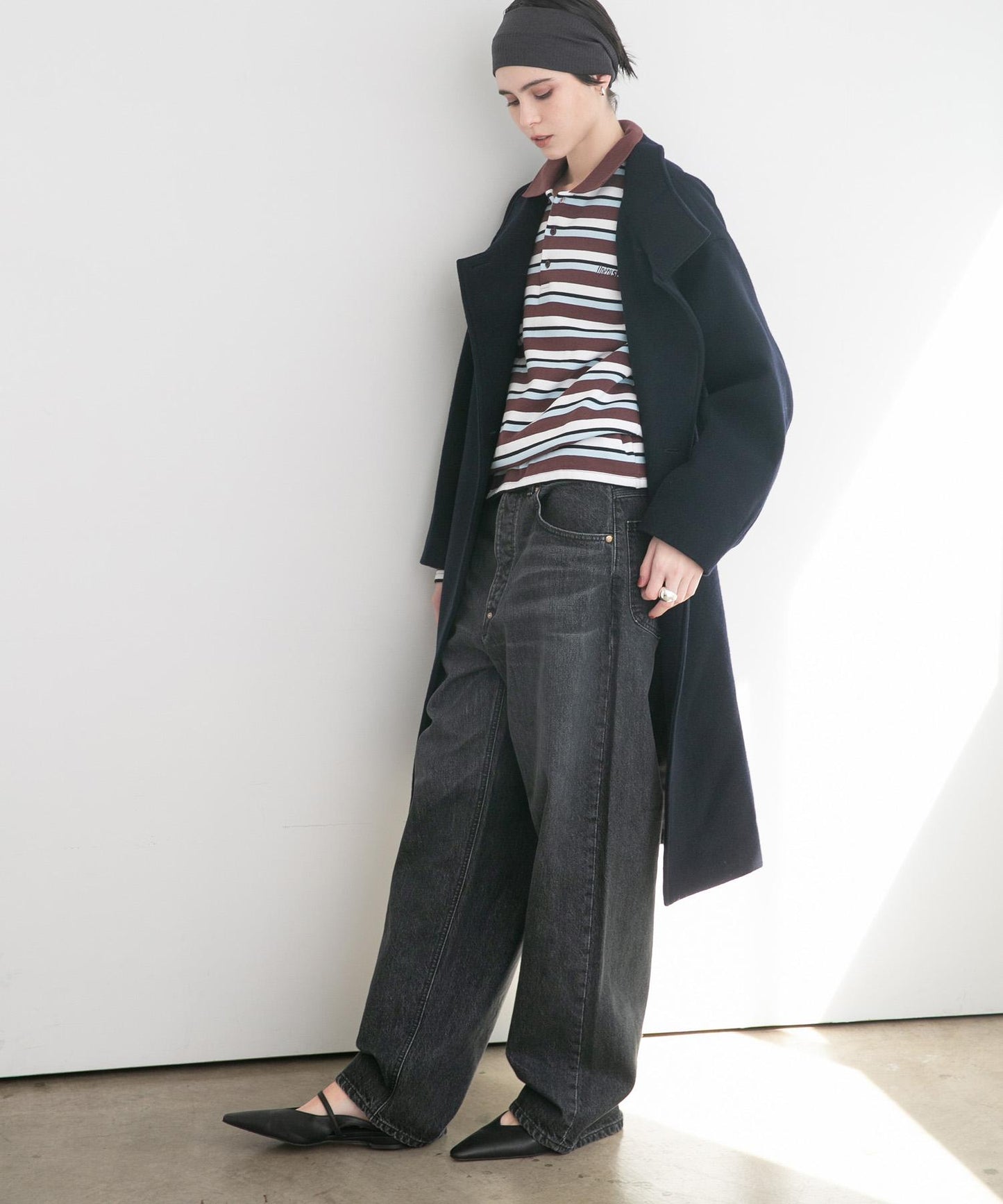 Super 100羊毛立領大衣