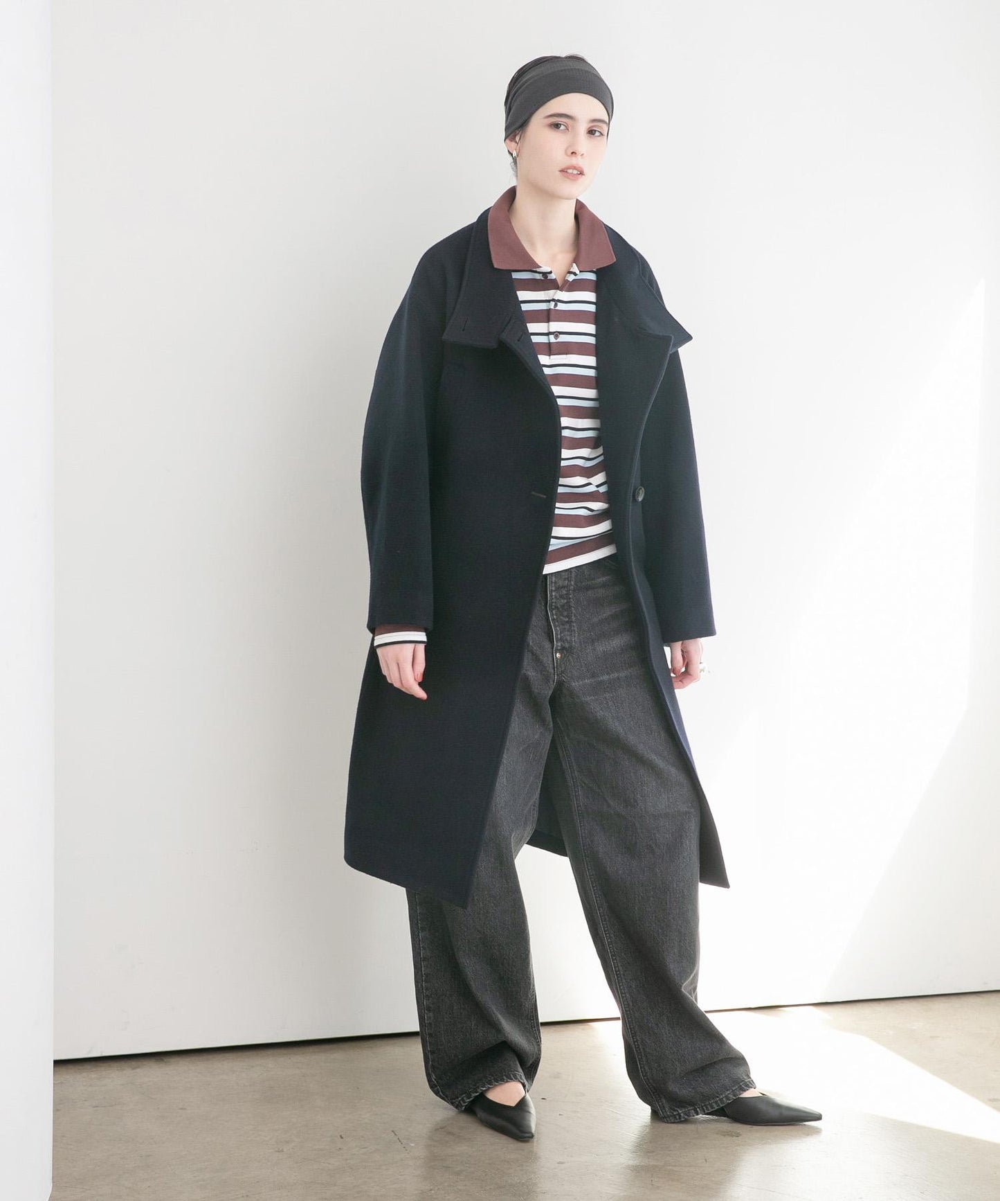 Super 100羊毛立領大衣