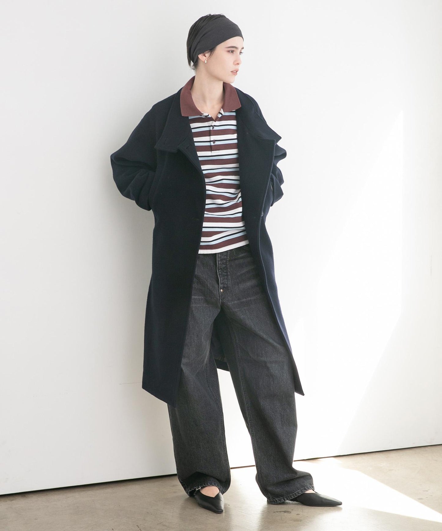 Super 100羊毛立領大衣