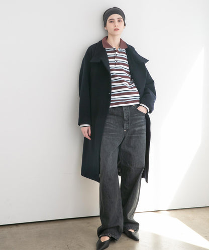 Super 100羊毛立領大衣