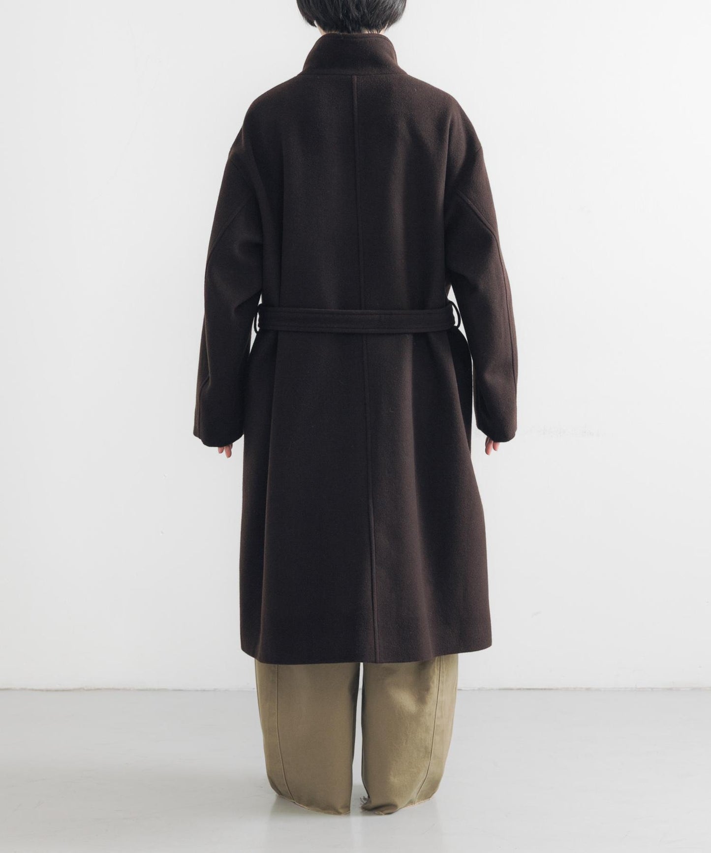 Super 100羊毛立領大衣