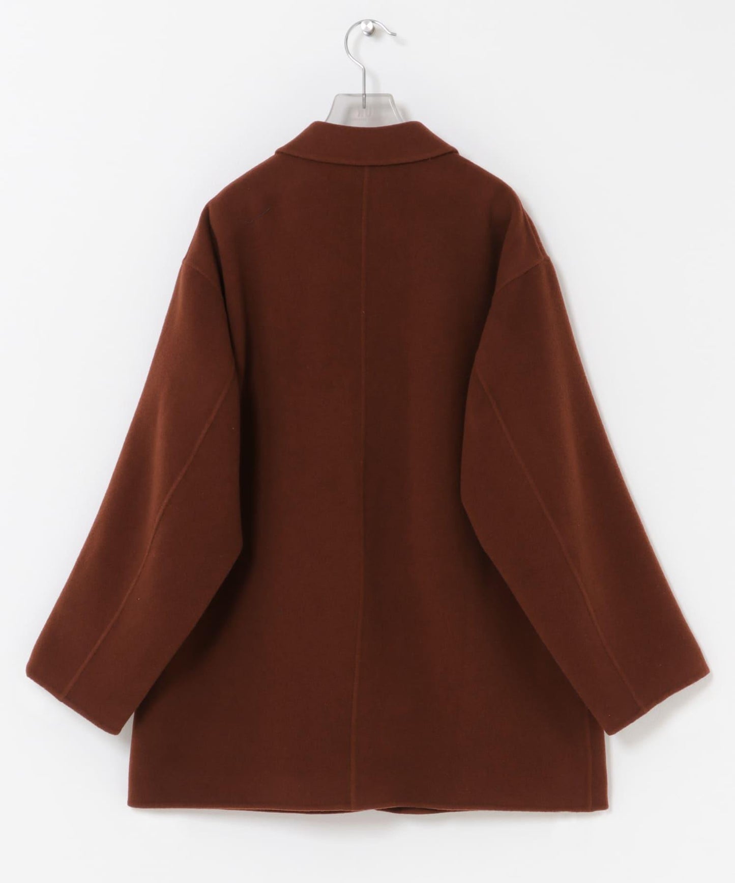 Super140羊毛單面翻領中長大衣