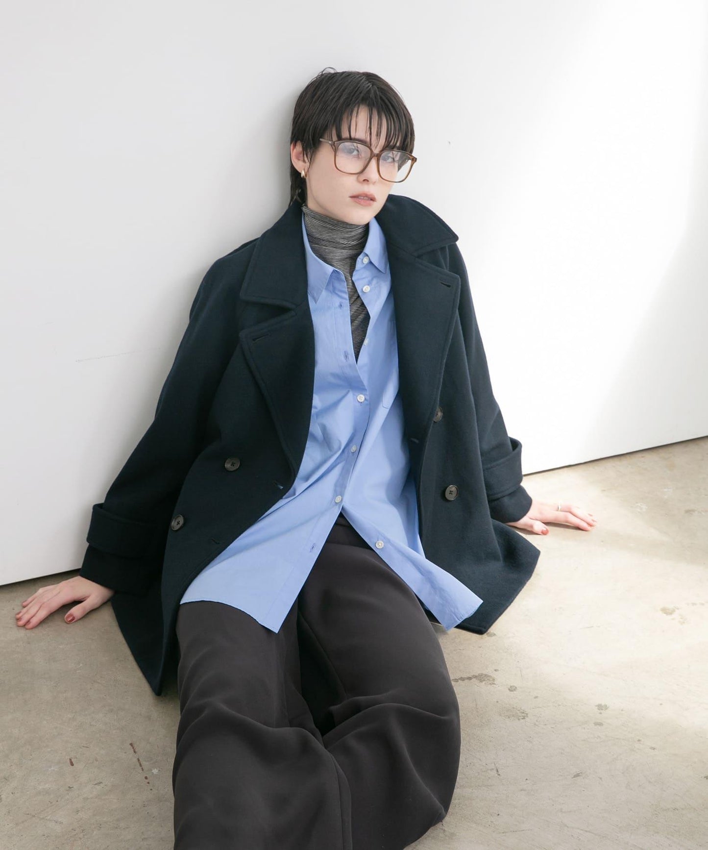 超級100羊毛混紡P大衣