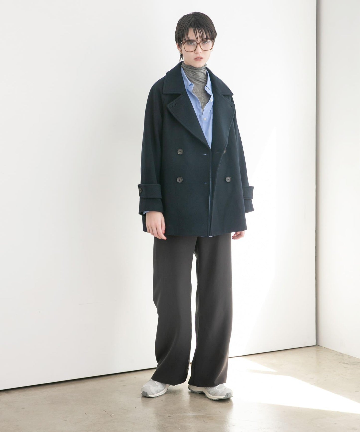 超級100羊毛混紡P大衣