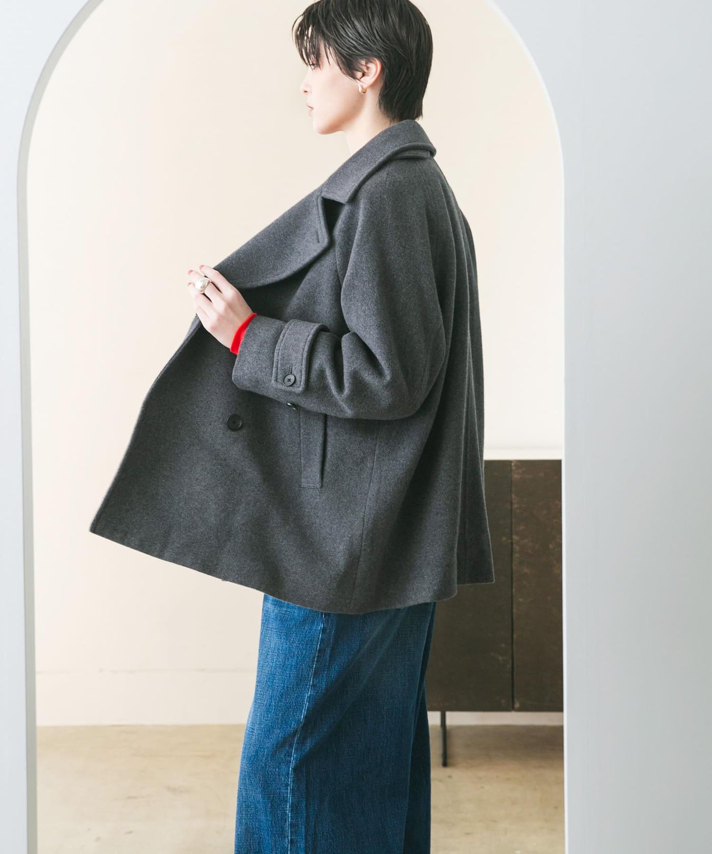 超級100羊毛混紡P大衣